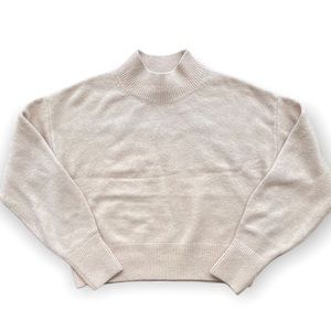 & Other Stories Tan Wool Blend Turtleneck Sweater
